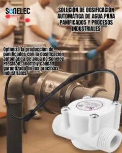 Dosificación automática de agua en panificados.